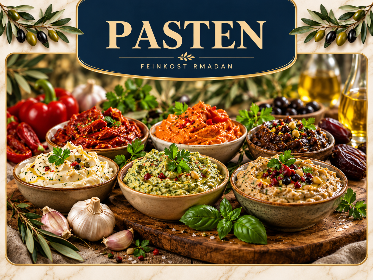 Verschiedene Pasten von Rmadan Feinkost